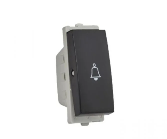 6 AX, Bell Push Switch ,1 Module , Schneider Opale - Coke Grey